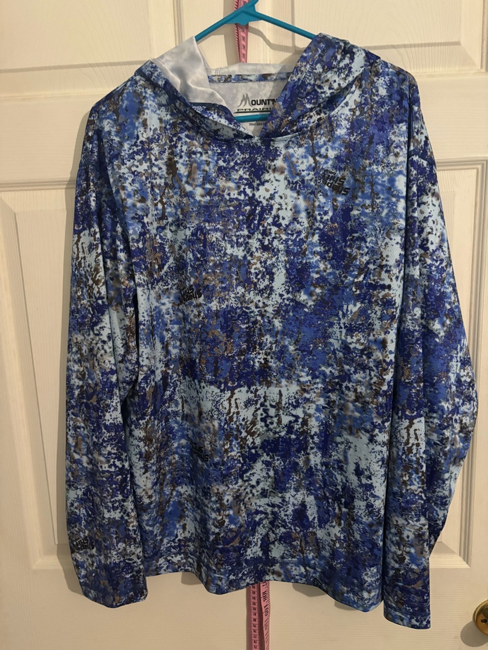 Blue digital Camo Performance Hoodie